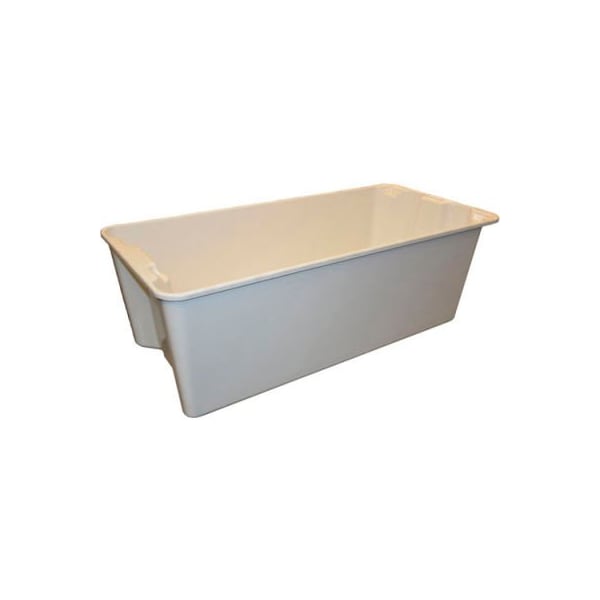 Mfg Tray Stack & Nest Storage Tote, 42-1/2 in L x 20 in W x 14-1/4 in H, White, Fiberglass 7800085269W - main
